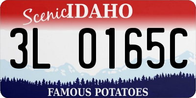 ID license plate 3L0165C