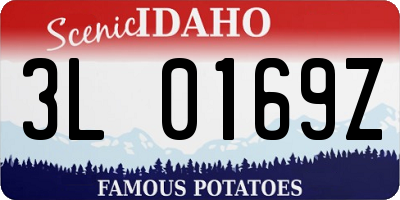 ID license plate 3L0169Z