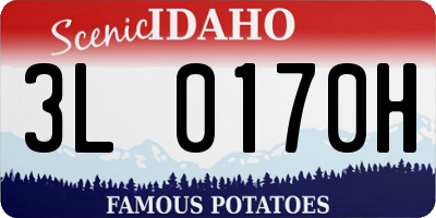 ID license plate 3L0170H