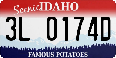 ID license plate 3L0174D