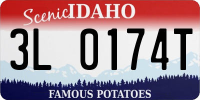 ID license plate 3L0174T