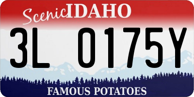 ID license plate 3L0175Y