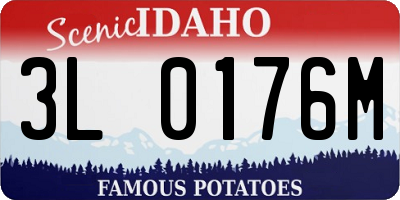 ID license plate 3L0176M