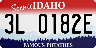 ID license plate 3L0182E