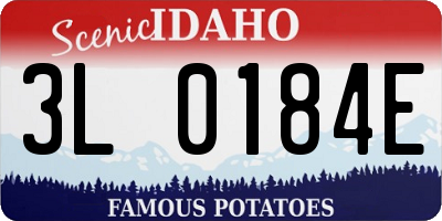 ID license plate 3L0184E
