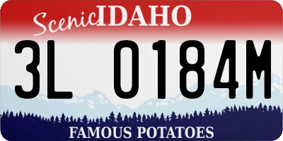 ID license plate 3L0184M