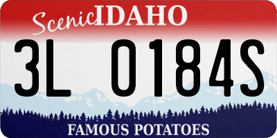 ID license plate 3L0184S