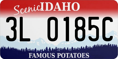 ID license plate 3L0185C