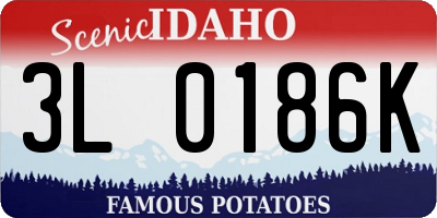 ID license plate 3L0186K