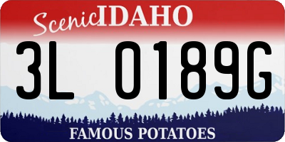 ID license plate 3L0189G