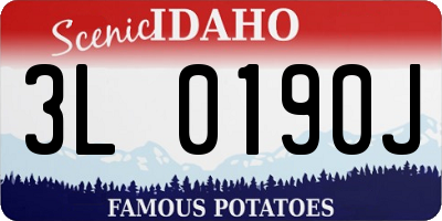 ID license plate 3L0190J