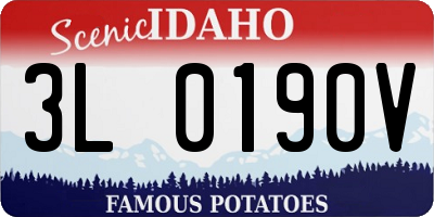 ID license plate 3L0190V