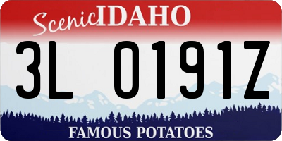 ID license plate 3L0191Z