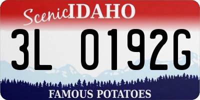 ID license plate 3L0192G