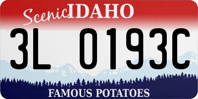 ID license plate 3L0193C