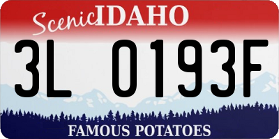 ID license plate 3L0193F