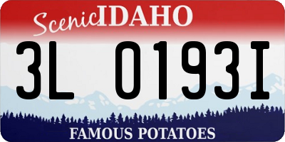 ID license plate 3L0193I