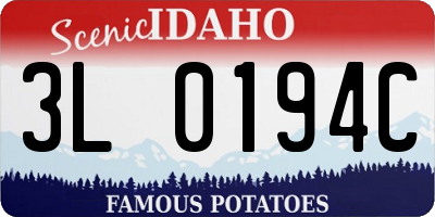 ID license plate 3L0194C