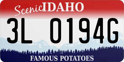 ID license plate 3L0194G