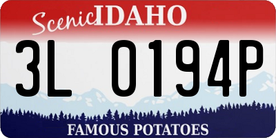 ID license plate 3L0194P