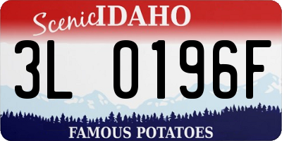 ID license plate 3L0196F