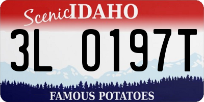 ID license plate 3L0197T