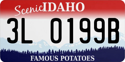 ID license plate 3L0199B