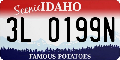 ID license plate 3L0199N
