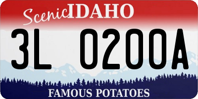 ID license plate 3L0200A