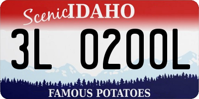 ID license plate 3L0200L