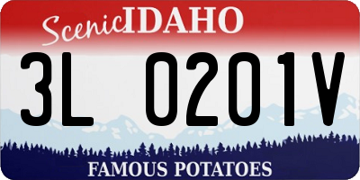 ID license plate 3L0201V