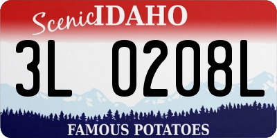 ID license plate 3L0208L