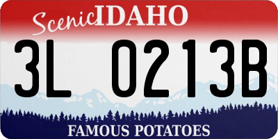 ID license plate 3L0213B