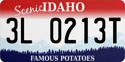ID license plate 3L0213T