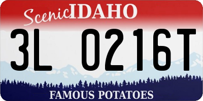 ID license plate 3L0216T