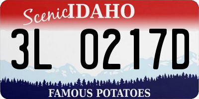 ID license plate 3L0217D