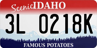 ID license plate 3L0218K