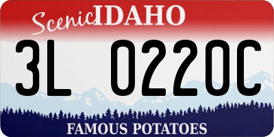 ID license plate 3L0220C