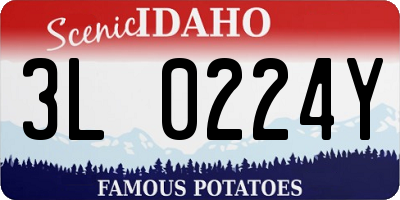 ID license plate 3L0224Y
