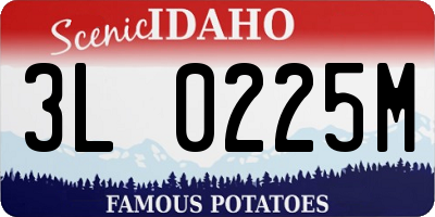 ID license plate 3L0225M