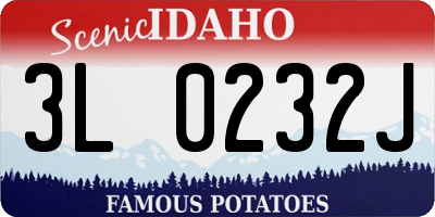 ID license plate 3L0232J