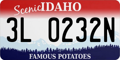 ID license plate 3L0232N