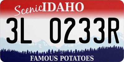 ID license plate 3L0233R