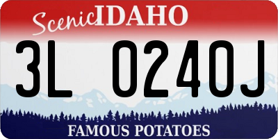 ID license plate 3L0240J