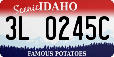 ID license plate 3L0245C