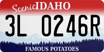 ID license plate 3L0246R