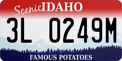 ID license plate 3L0249M
