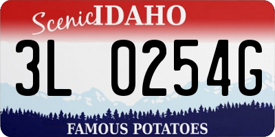 ID license plate 3L0254G