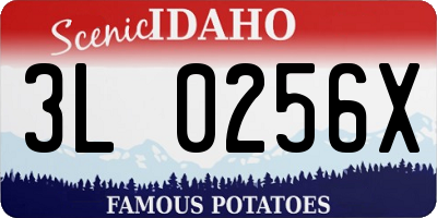 ID license plate 3L0256X