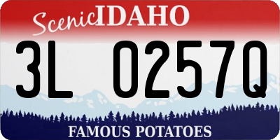 ID license plate 3L0257Q